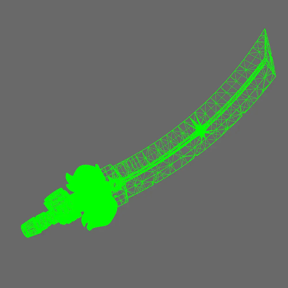 Cyber Samurai Demon Dog Sword RIGHT X 10 - BW Terrain & Forge