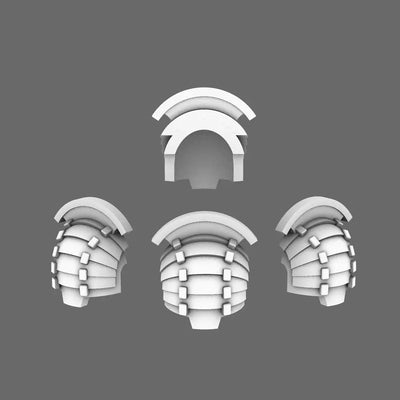 Cyber Samurai DV4 Bushi Shoulder Pads Type B - BW Terrain & Forge