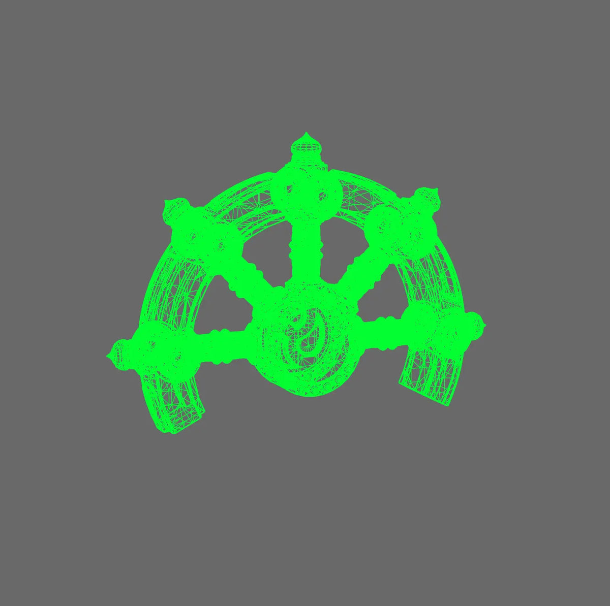 Cyber Samurai Icon Relic Dharma Wheel - BW Terrain & Forge