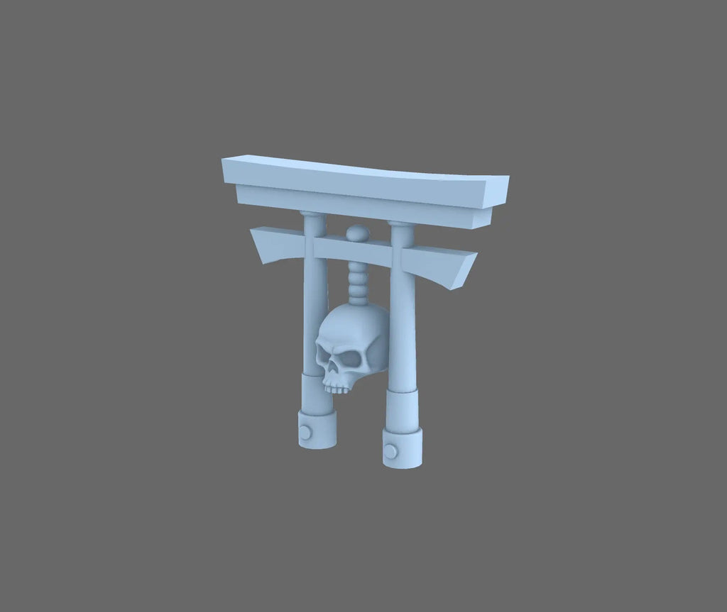 Cyber Samurai Shinto Arch Backpack Add-On Type D - BW Terrain & Forge