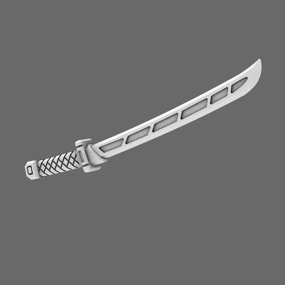 Cyber Samurai Techno Katana Type A NOHAND X 10 - BW Terrain & Forge