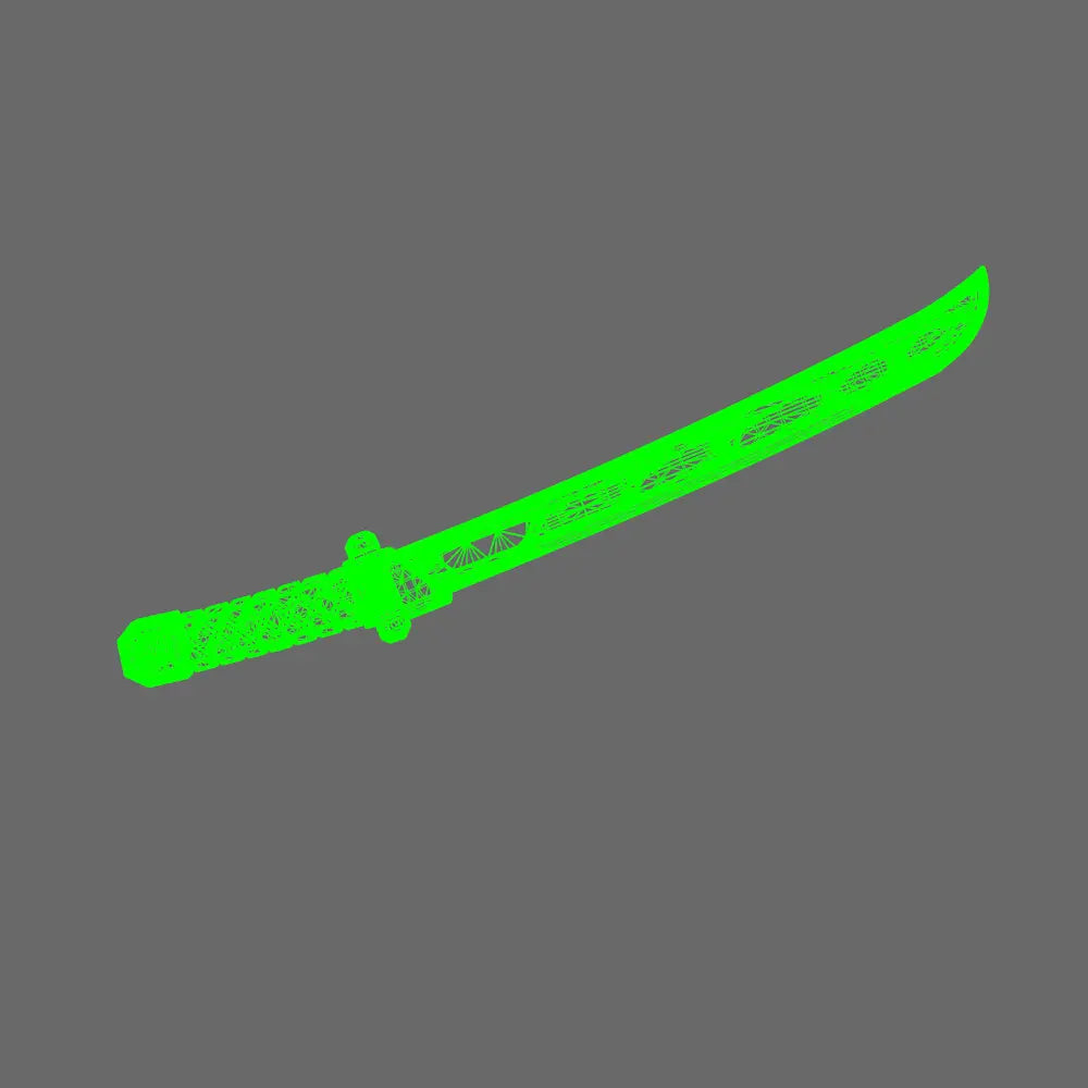 Cyber Samurai Techno Katana Type A NOHAND X 10 - BW Terrain & Forge