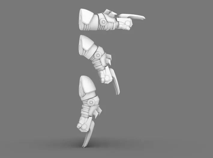 Cyber Samurai V10K Posable Arms with Steel Claws (Digital STL) - BW Terrain & Forge