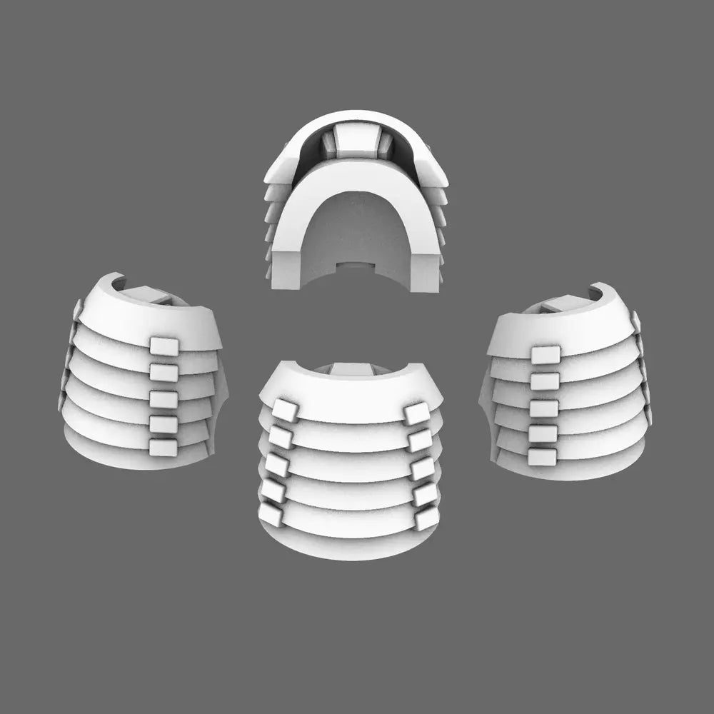 Cyber Samurai V7 Bushi Shoulder Pads Type B - BW Terrain & Forge
