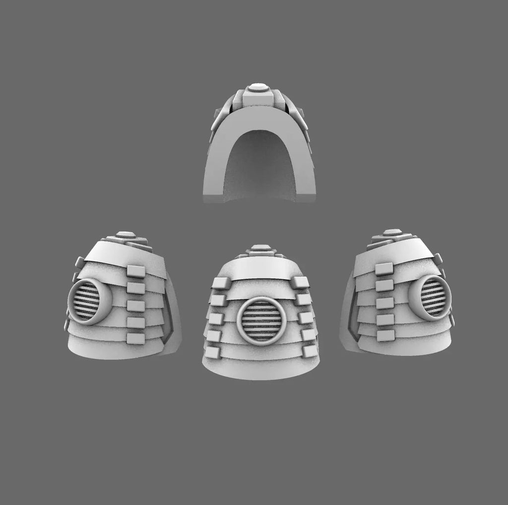Cyber Samurai V7 Turbo Bushi Shoulder Pads - BW Terrain & Forge