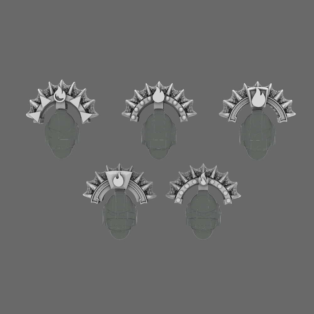 Dragon Knights Dragon Scale Crests x10 - BW Terrain & Forge