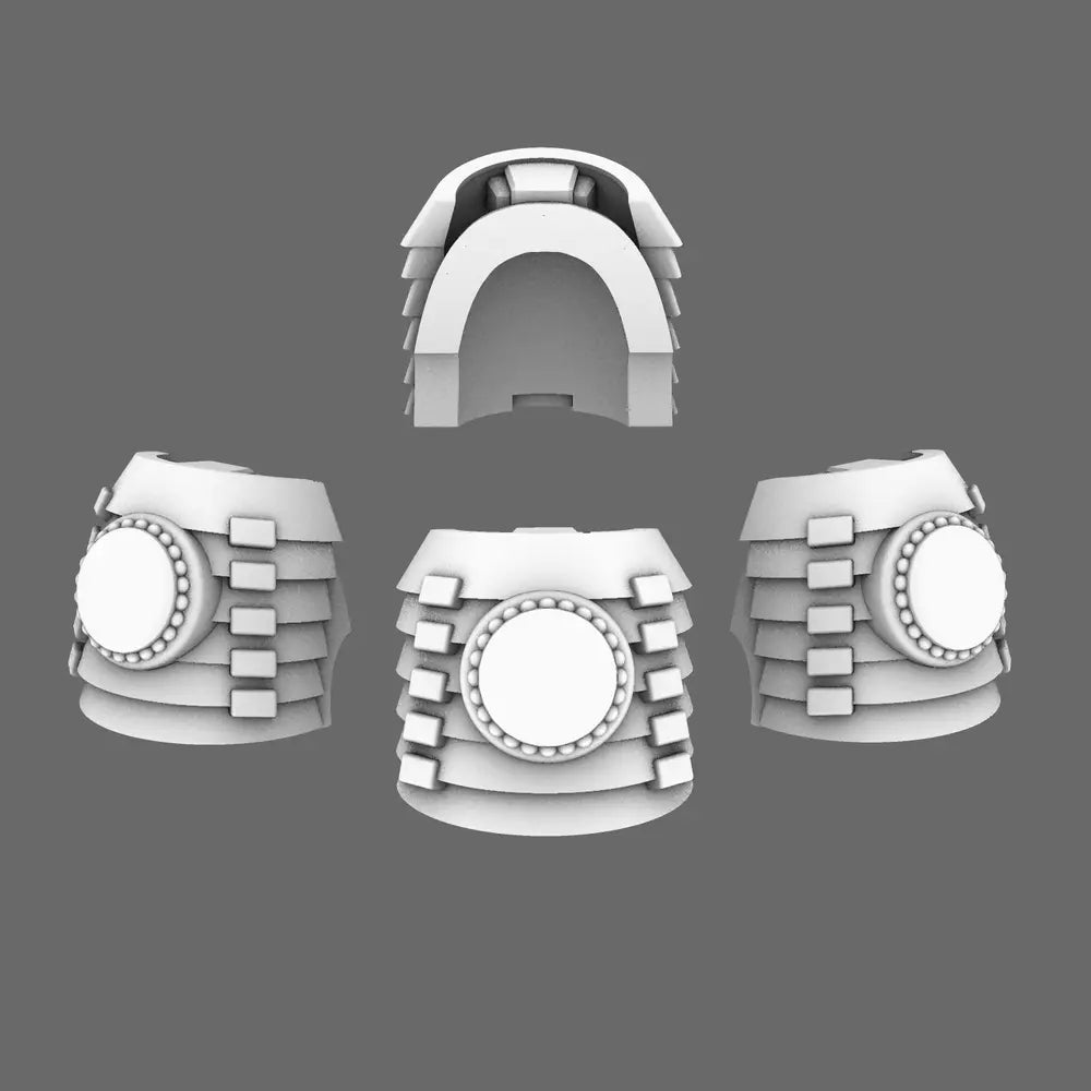 Cyber Samurai V7 Bushi Shoulder Pads Type A BW Terrain & Forge