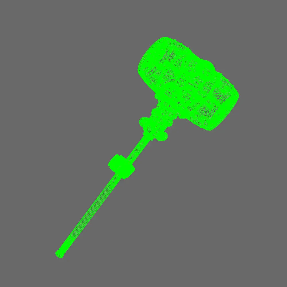 Cyber Samurai Power Warhammer Left Hand BW Terrain & Forge