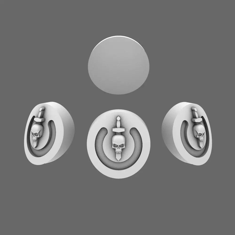 Kill Circuits Knight Shoulder Symbols - BW Terrain & Forge
