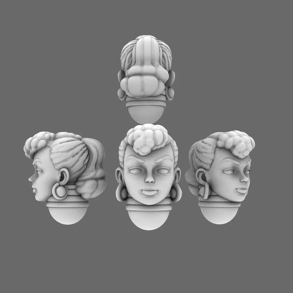 Legion of Barb Vintage Fashion Doll Heads - BW Terrain & Forge