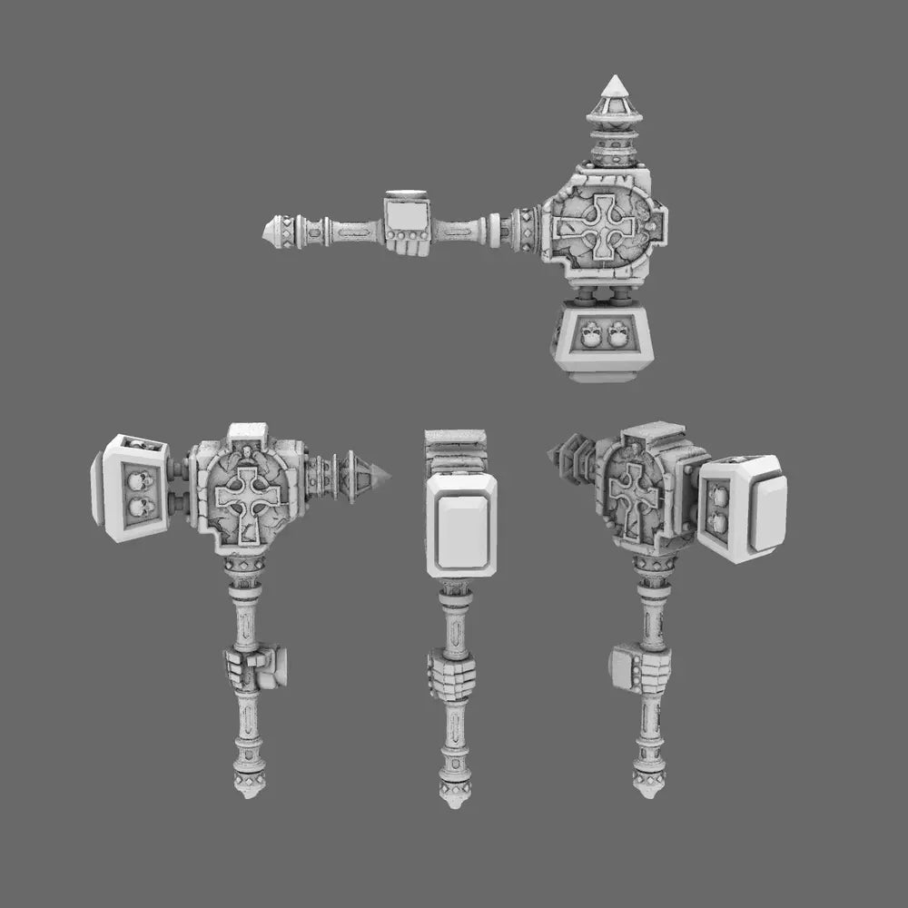 Pumpkin Lords Tombstone Mega Hammers RIGHT X 5 - BW Terrain & Forge