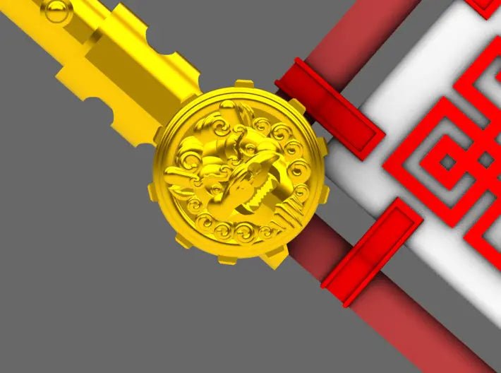 Red Ronin Sashimono Battle Flag (STL Format) - view 4