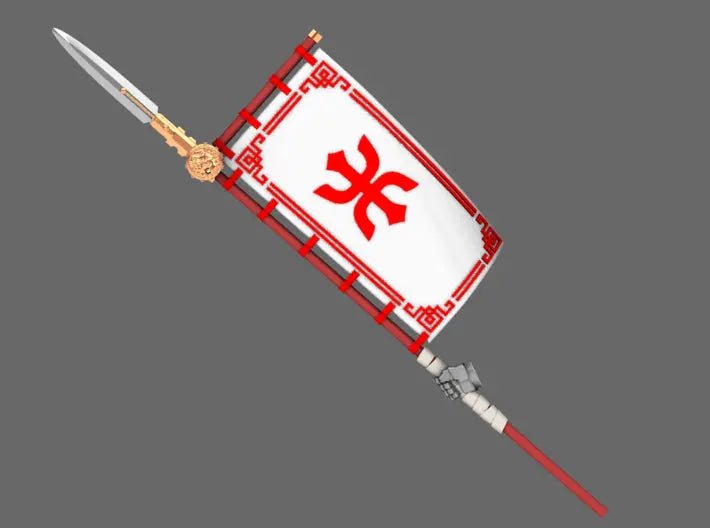 Red Ronin Sashimono Battle Flag (STL Format) - view 3
