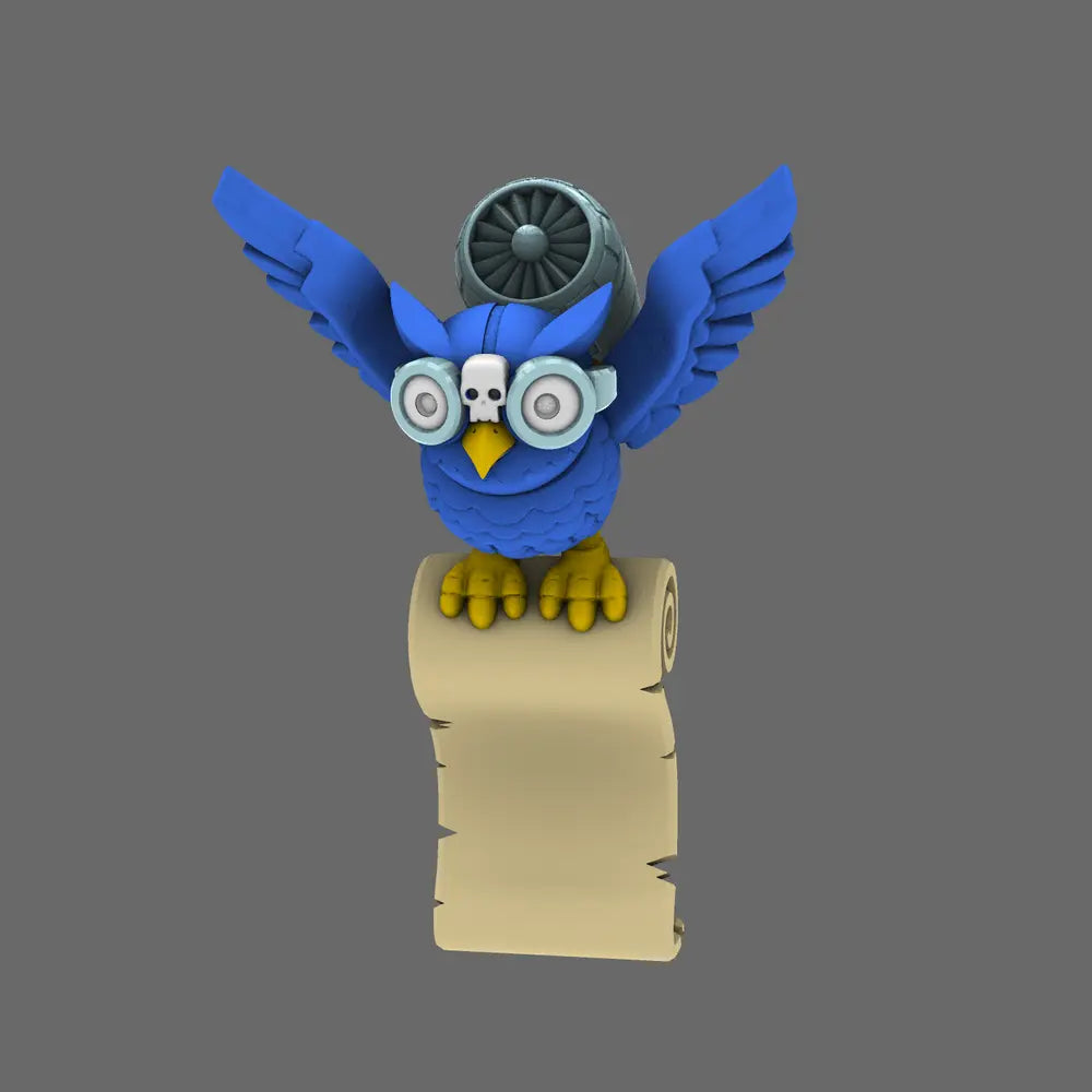 Sacred Scrolls Servo Owl - Robotic Messenger Character Kit for 28mm Grim Dark Models - BW Terrain & Forge