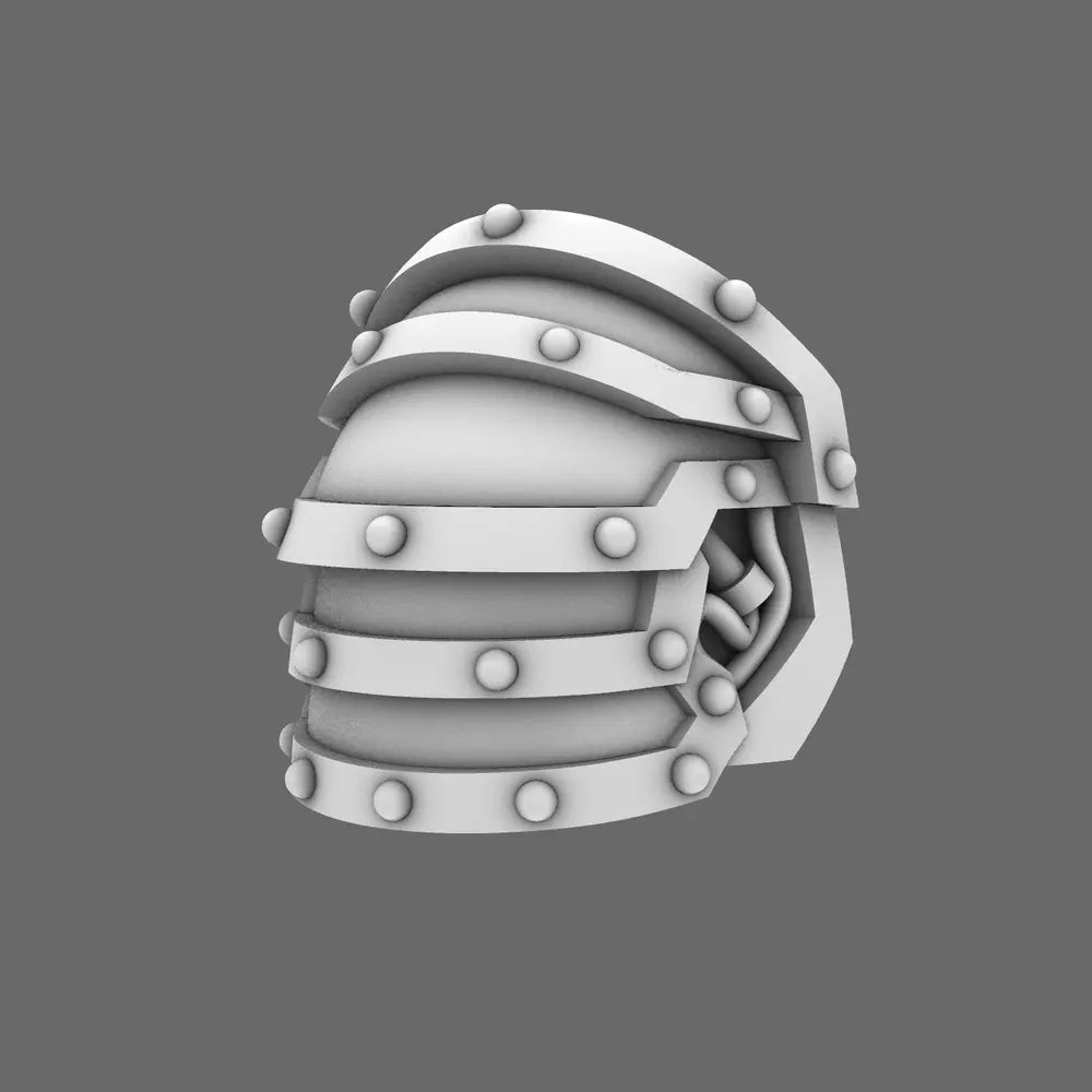 Space Knight V1 Exterminator Shoulder Pads Type A X 10 - BW Terrain & Forge