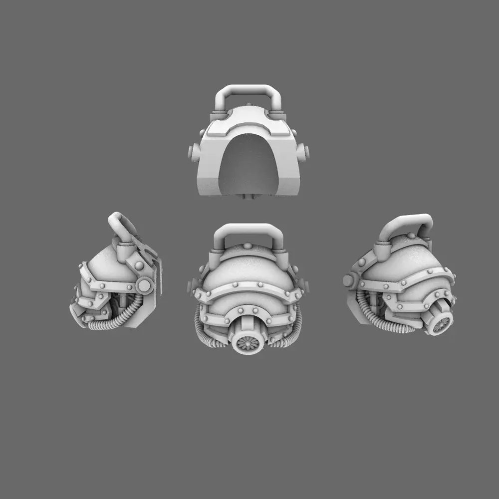 Space Knight V1 Exterminator Shoulder Pads Type B X 10 - BW Terrain & Forge