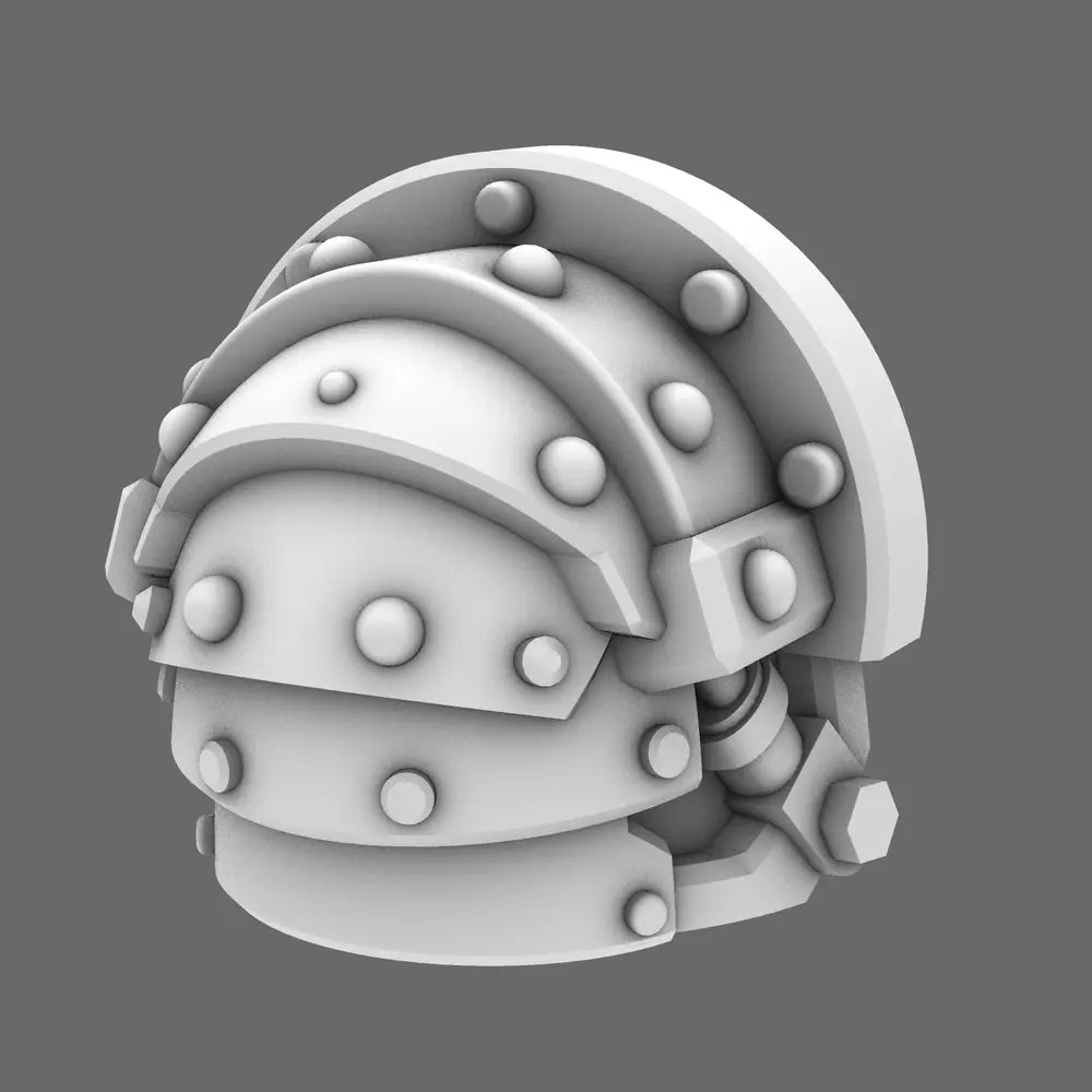 Space Knight V1 Exterminator Shoulder Pads Type C X 10 - BW Terrain & Forge