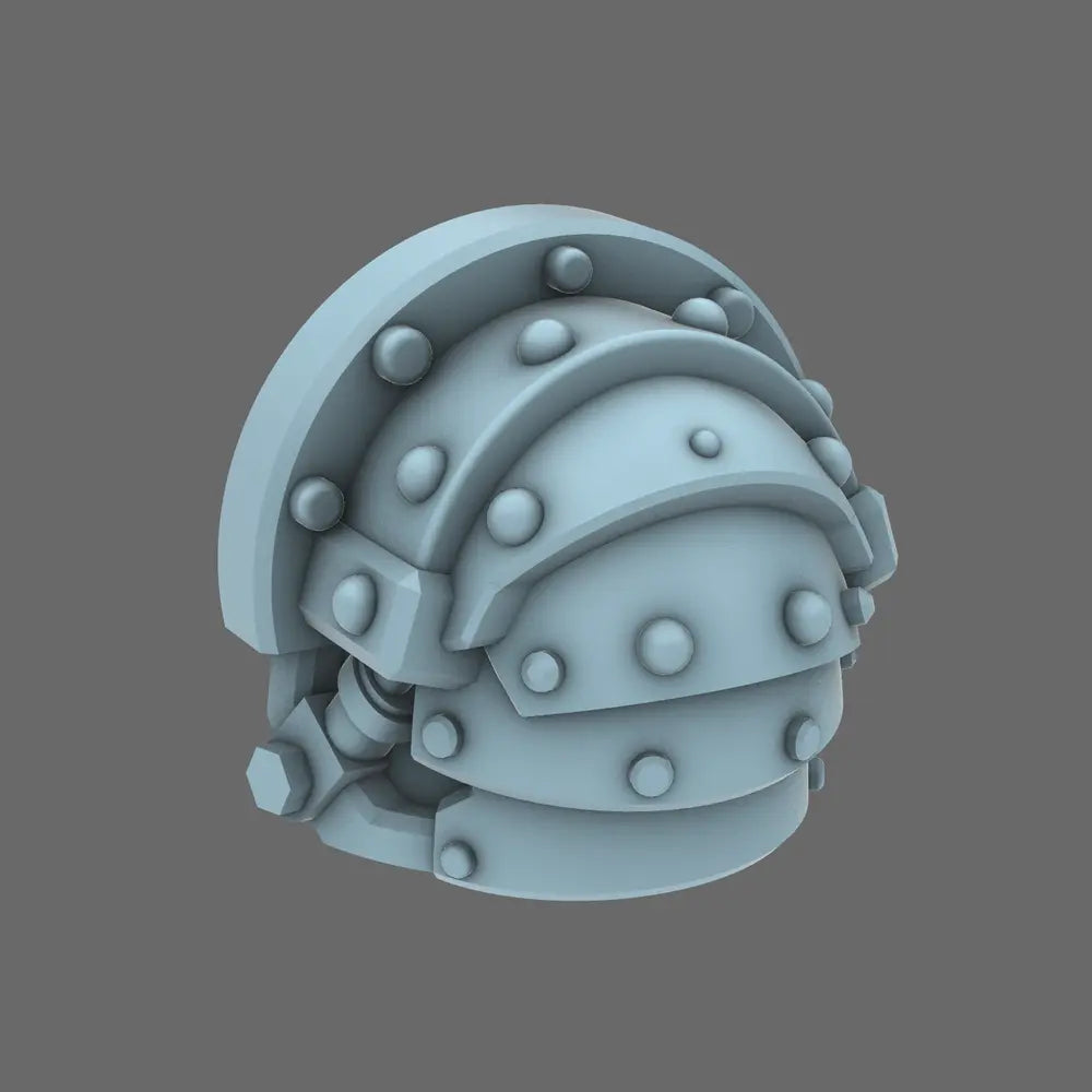 Space Knight V1 Exterminator Shoulder Pads Type C X 10 - BW Terrain & Forge