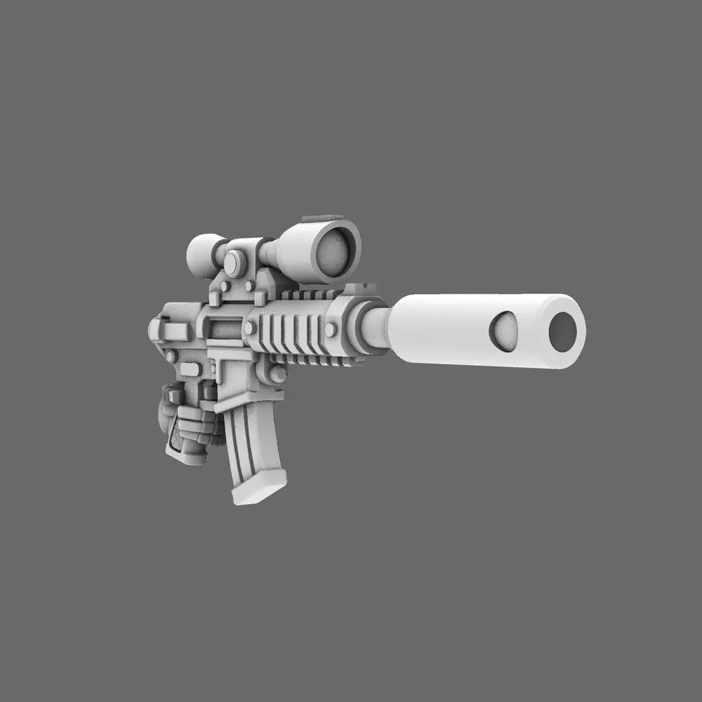 Space Knights AR Style Huntsman Rifle LEFT X 10 - BW Terrain & Forge