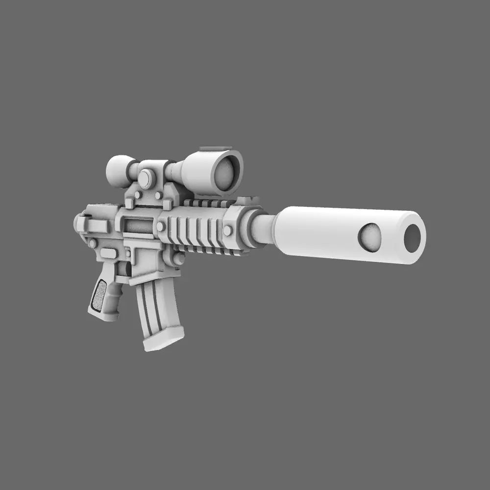 Space Knights AR Style Huntsman Rifle NOHAND X10 - BW Terrain & Forge