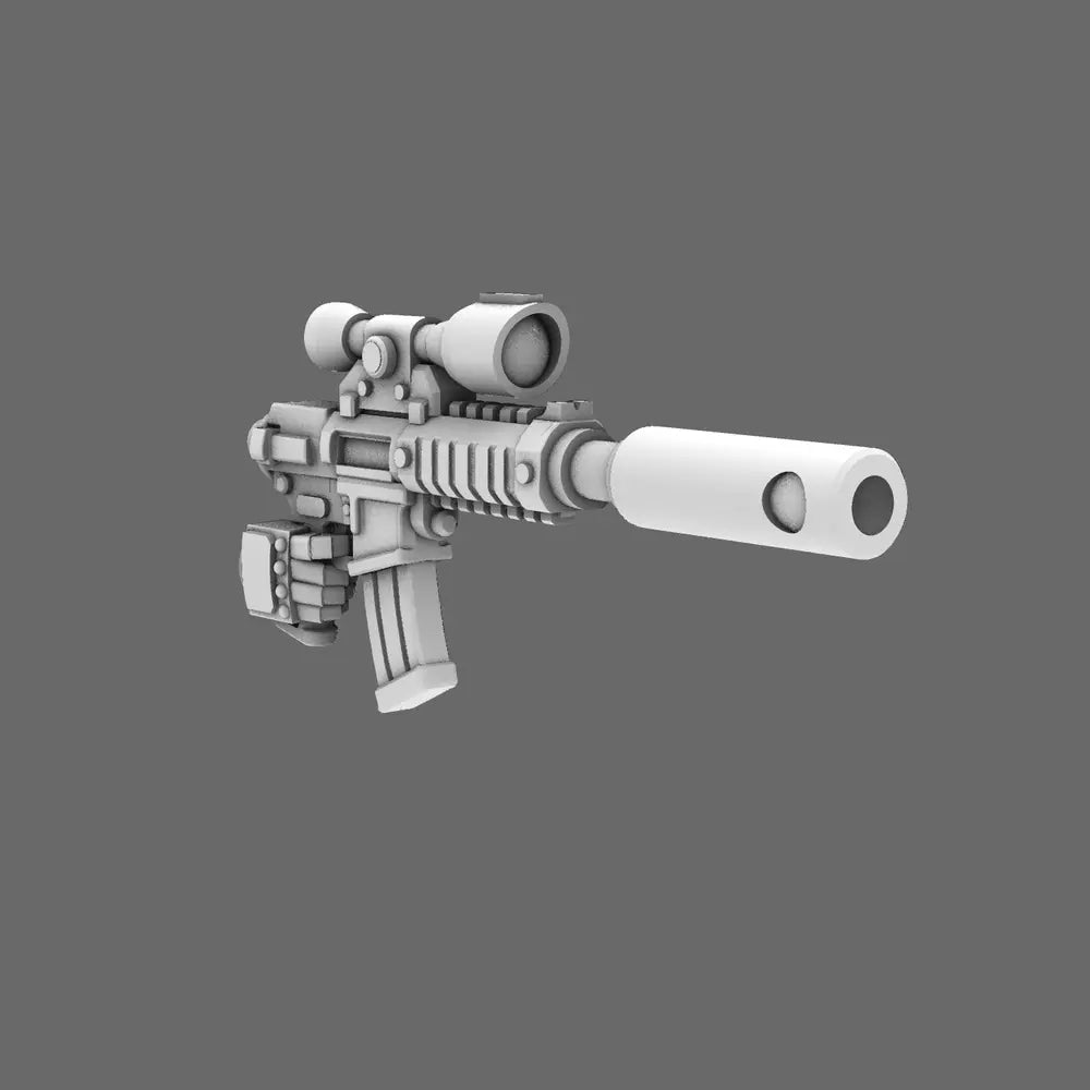 Space Knights AR Style Huntsman Rifle RIGHT X 10 - BW Terrain & Forge