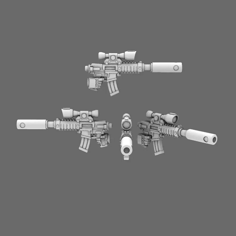 Space Knights AR Style Huntsman Rifle RIGHT X 10 - BW Terrain & Forge