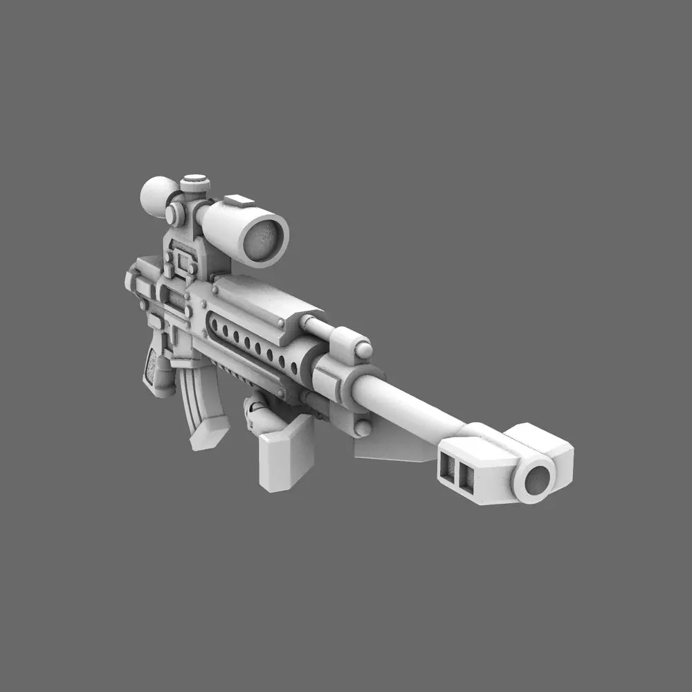 Space Knights AR Style Sniper Rifle NOHAND X 10 - BW Terrain & Forge