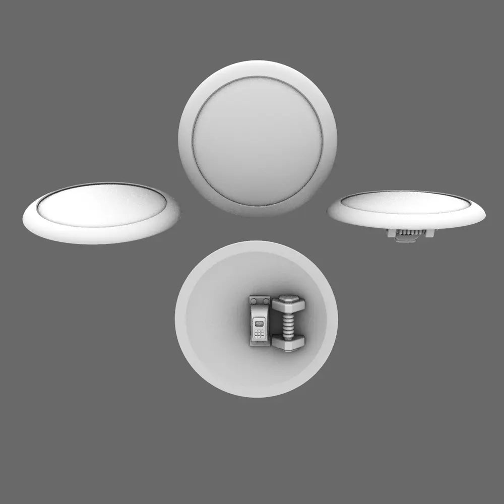 Space Knights Domed Shield Type A NOHAND X 5 - BW Terrain & Forge