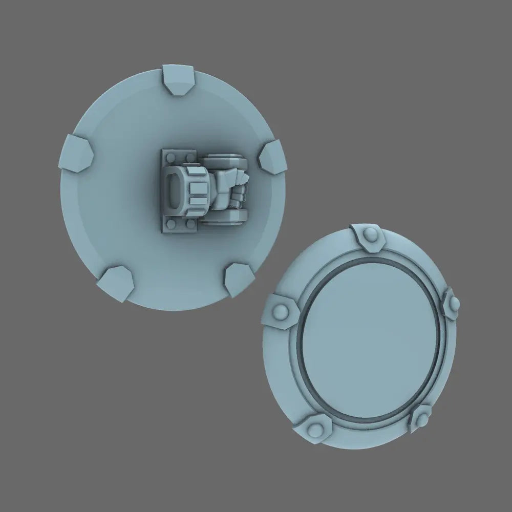 Space Knights Domed Shield Type B LEFT X 5 - BW Terrain & Forge