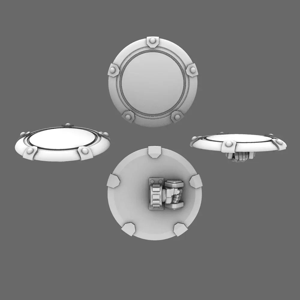 Space Knights Domed Shield Type B LEFT X 5 - BW Terrain & Forge