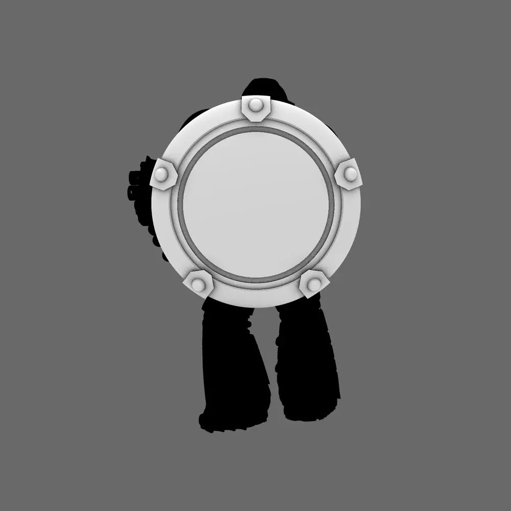 Space Knights Domed Shield Type B NOHAND X 5 - BW Terrain & Forge