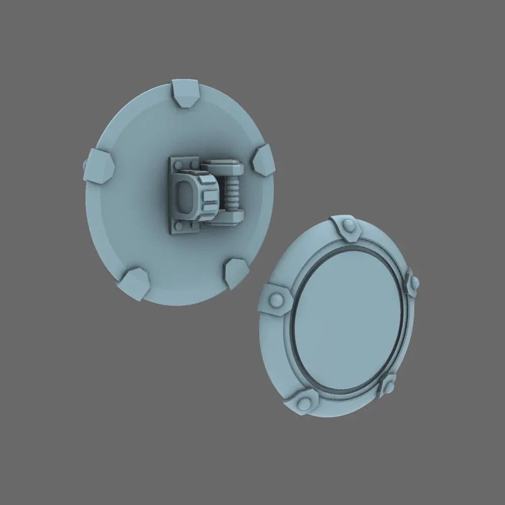 Space Knights Domed Shield Type B NOHAND X 5 - BW Terrain & Forge