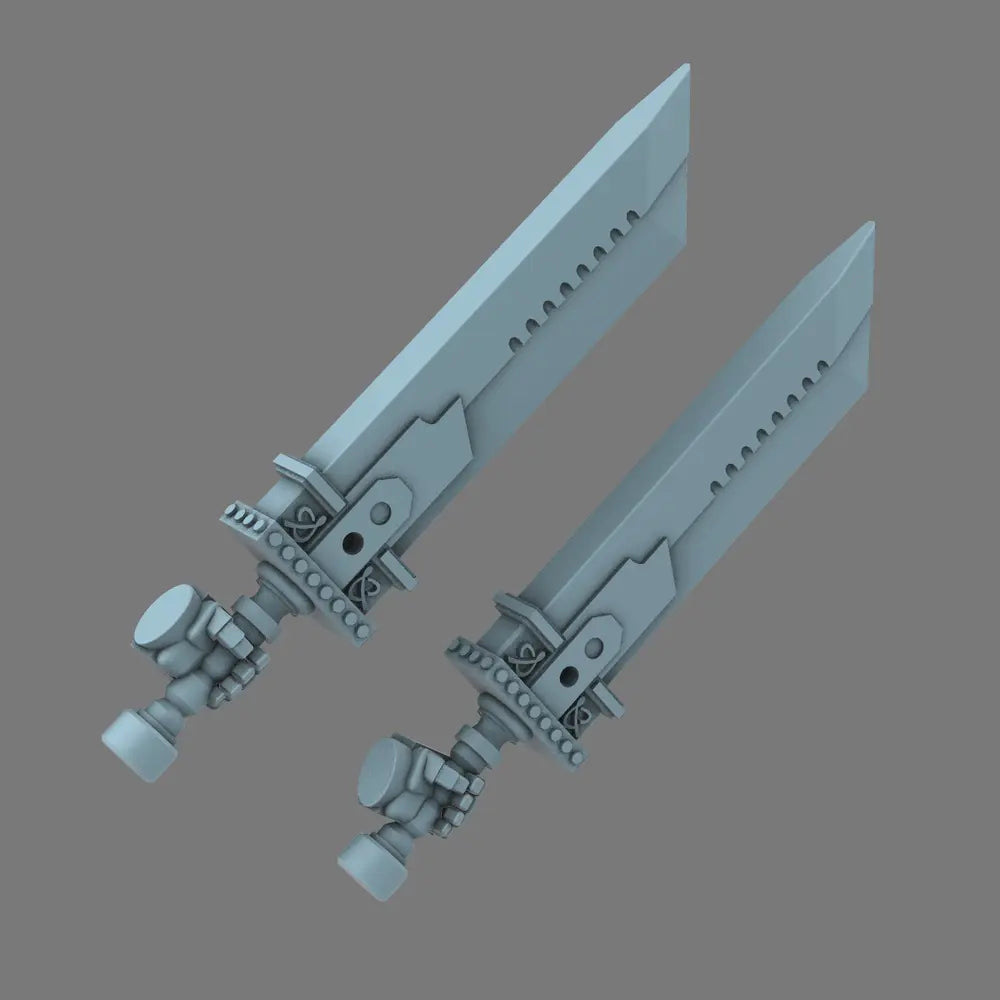 Space Knights Fantasy Cloud Sword LEFT X 10 - BW Terrain & Forge