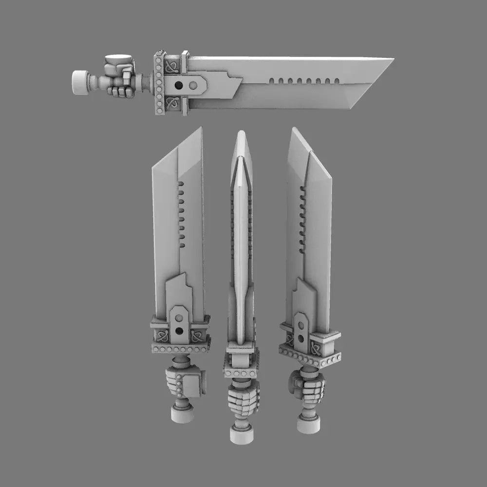 Space Knights Fantasy Cloud Sword LEFT X 10 - BW Terrain & Forge