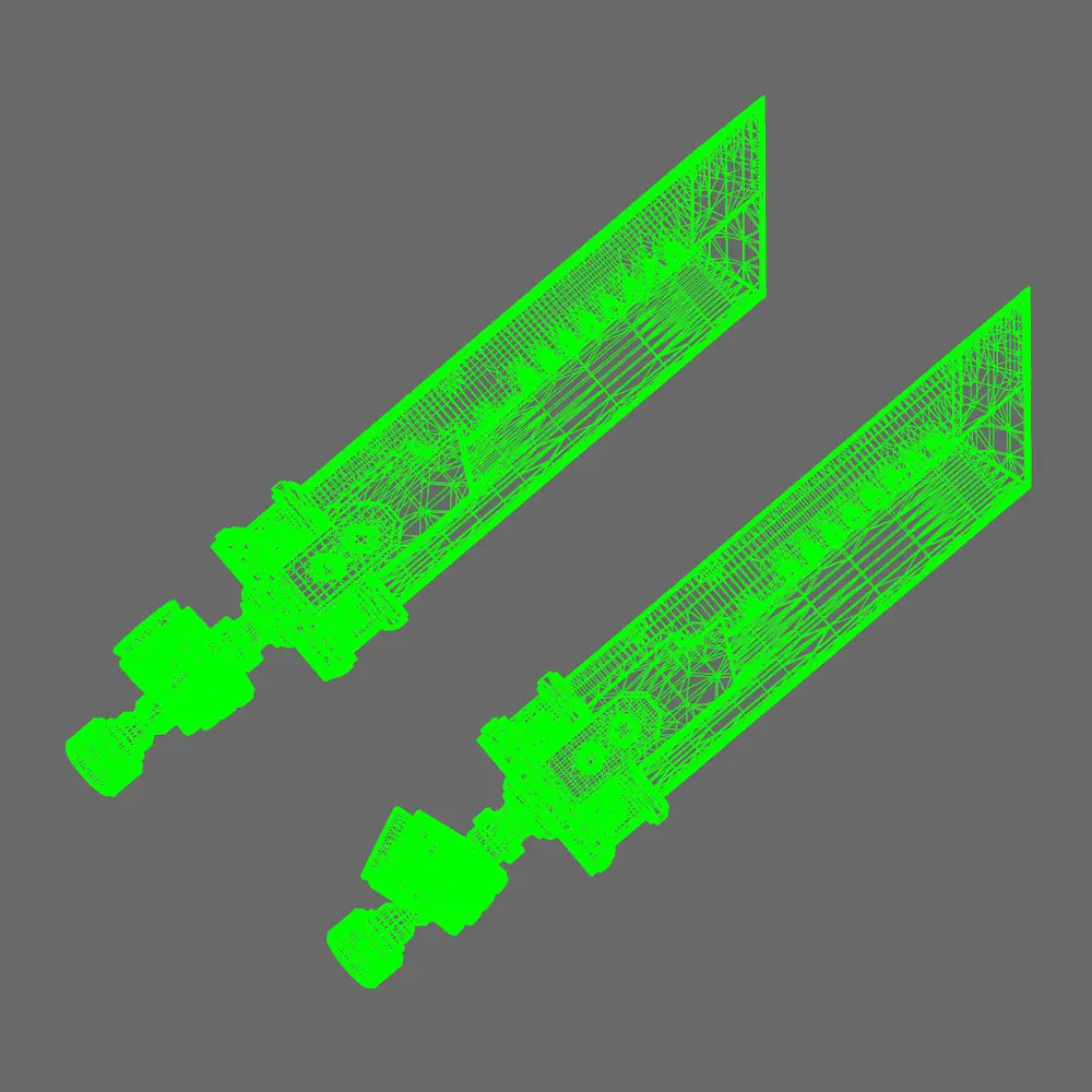 Space Knights Fantasy Cloud Sword LEFT X 10 - BW Terrain & Forge