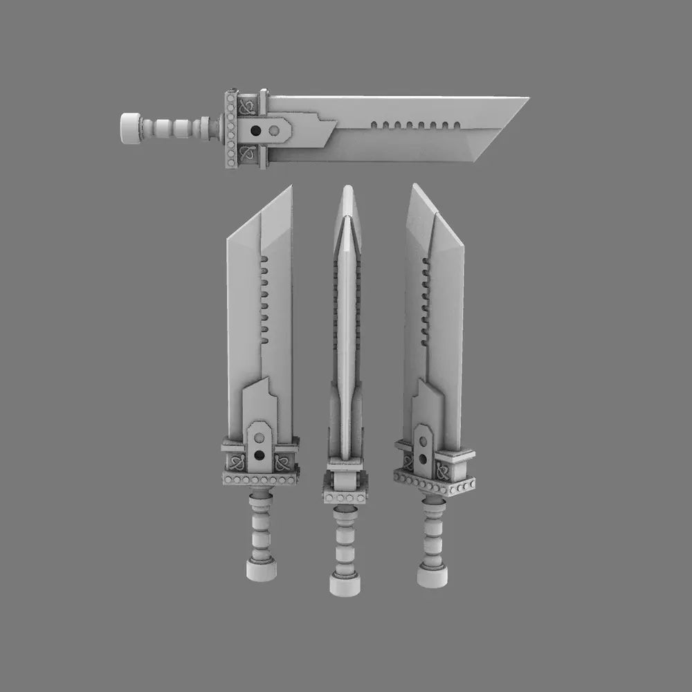 Space Knights Fantasy Cloud Sword NOHAND X 10 - BW Terrain & Forge