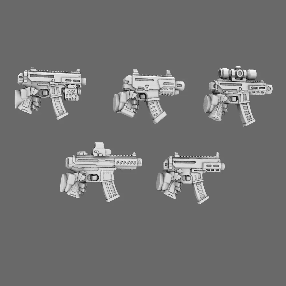 Space Knights MPX Style Pistol LEFT X 10 - BW Terrain & Forge