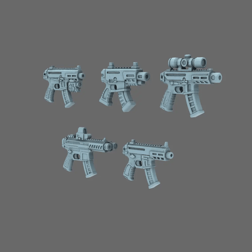 Space Knights MPX Style Pistol NOHAND X 10 - BW Terrain & Forge