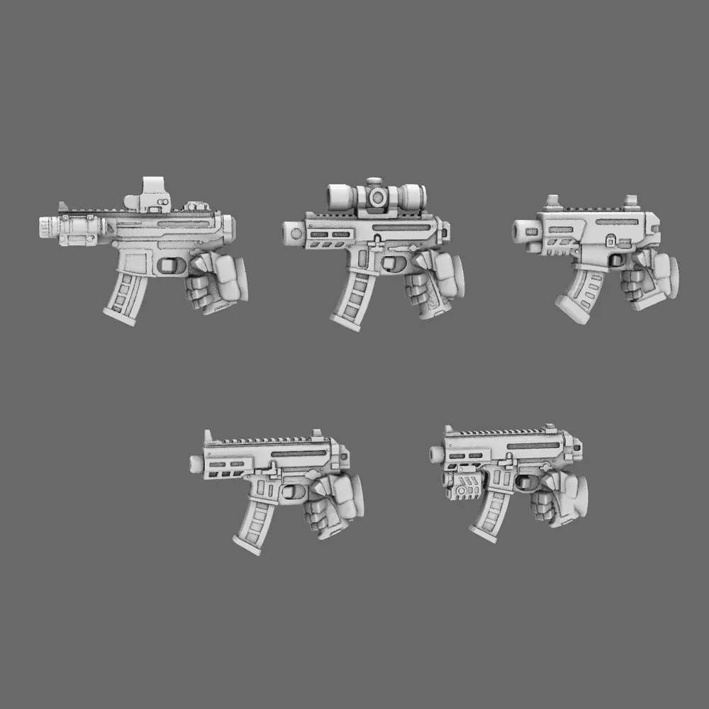 Space Knights MPX Style Pistol RIGHT X 10 - BW Terrain & Forge