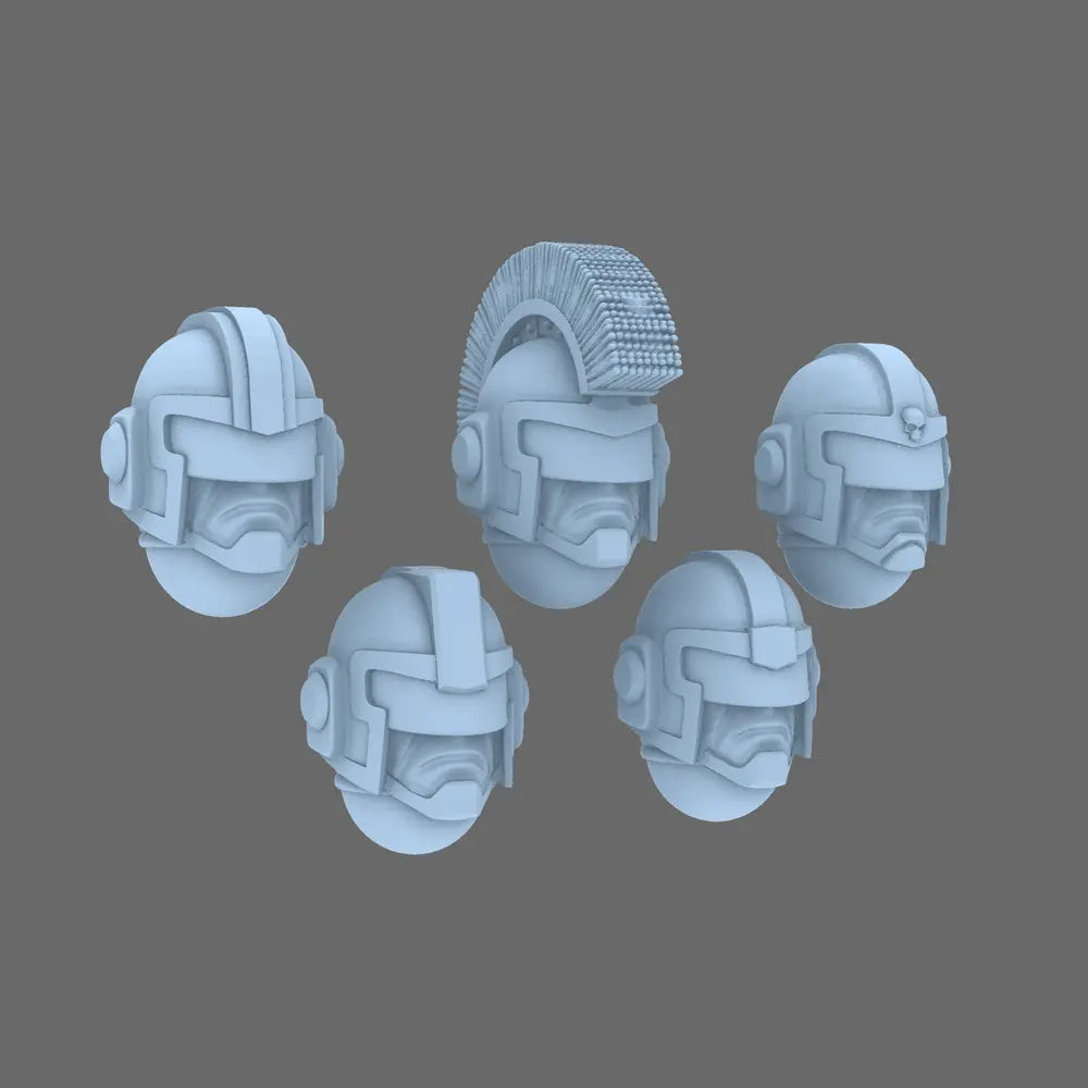 Space Knights V1 Exterminator Judicator Helmet X10 - BW Terrain & Forge