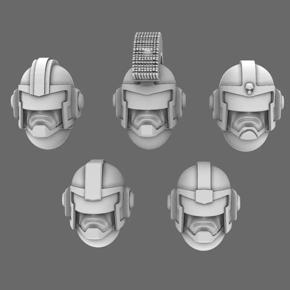 Space Knights V1 Exterminator Judicator Helmet X10 - BW Terrain & Forge