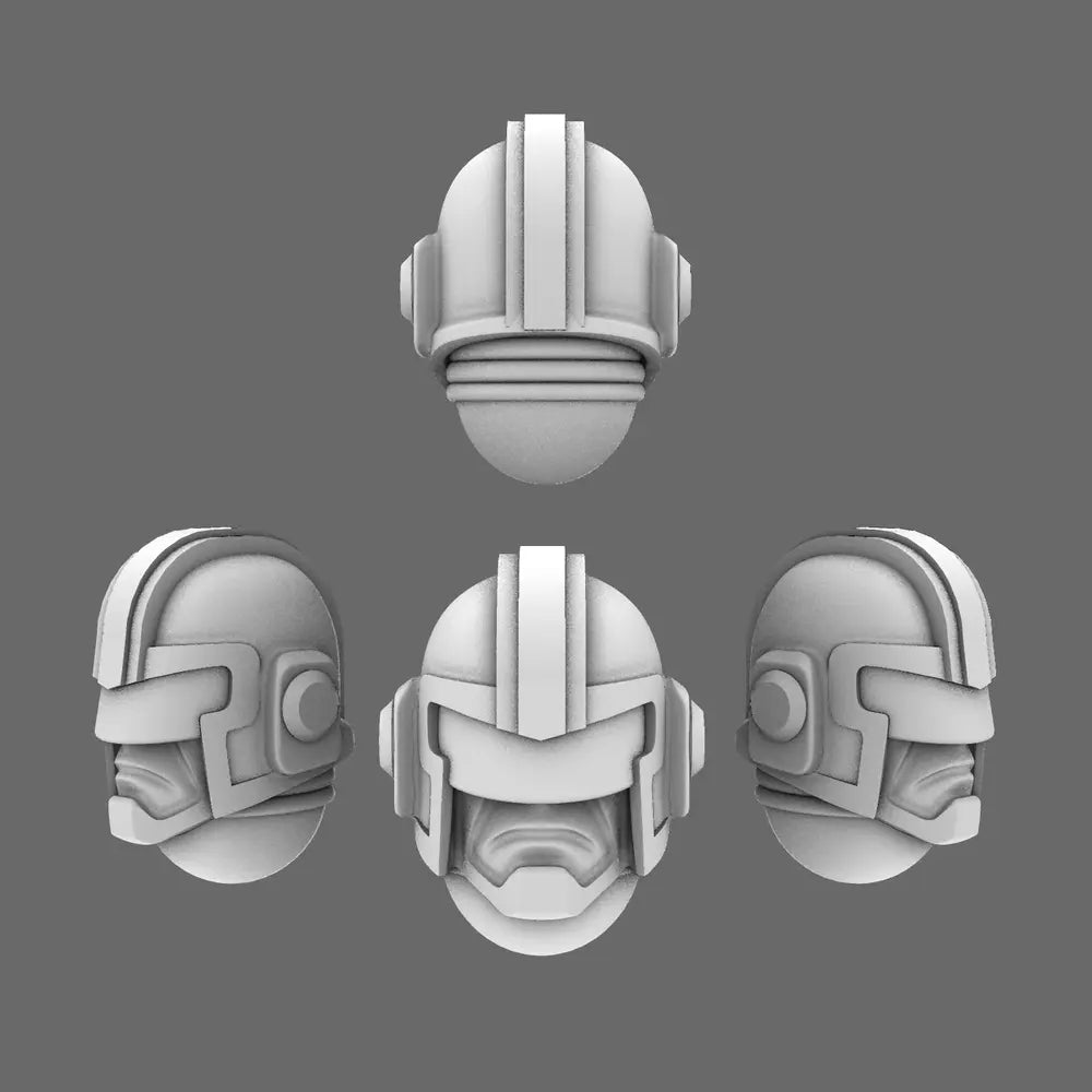 Space Knights V1 Exterminator Judicator Helmet X10 - BW Terrain & Forge