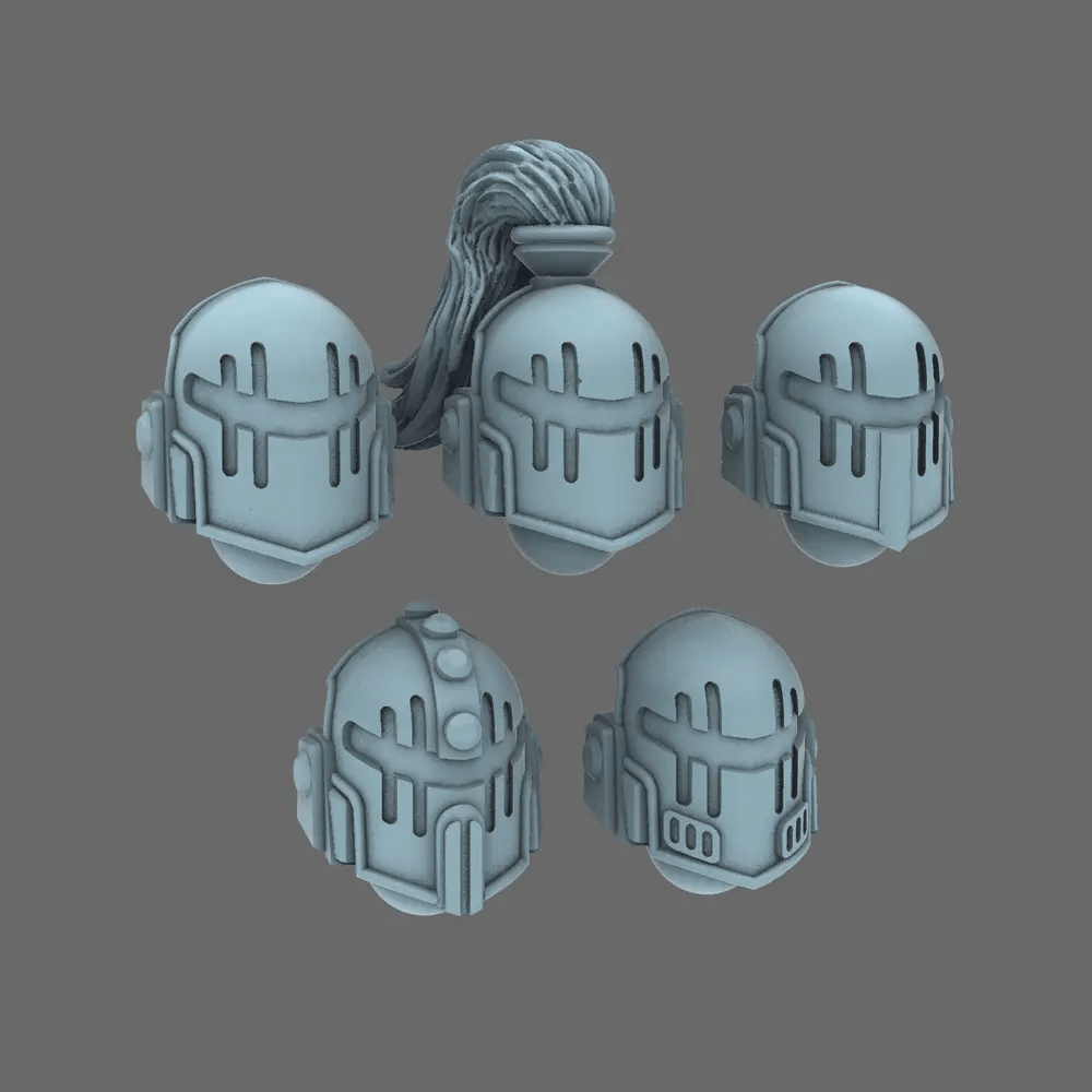 Space Knights V10 Helmet Type 251101 X 10 - BW Terrain & Forge