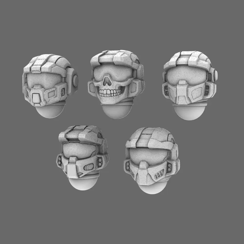 Space Knights V10K Chief Helmet X 10 - BW Terrain & Forge