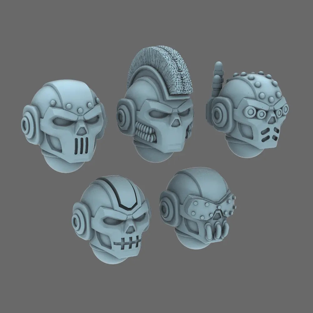 Space Knights V10K Style 20251201 Helmets X 10 - BW Terrain & Forge