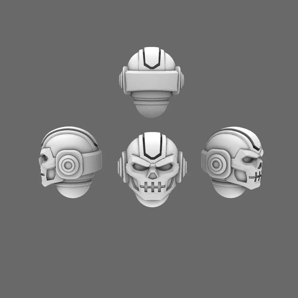 Space Knights V10K Style 20251201 Helmets X 10 - BW Terrain & Forge