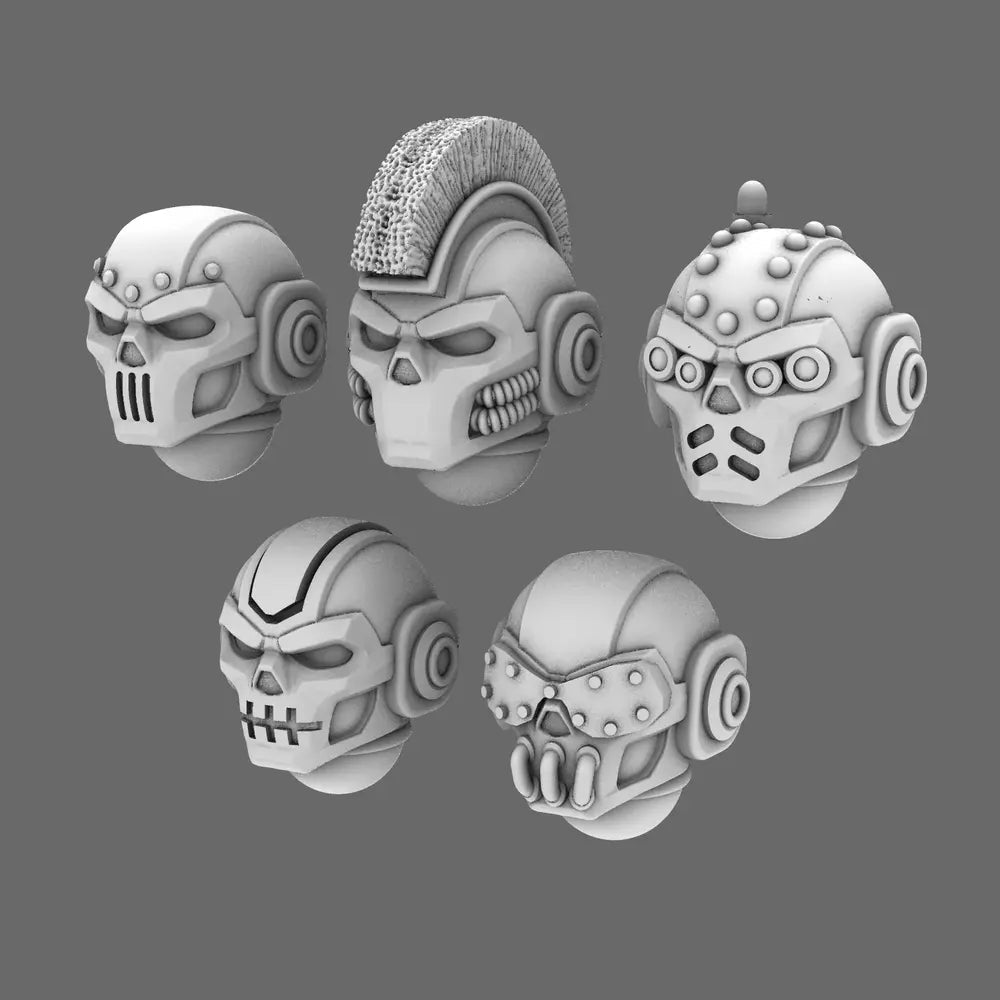 Space Knights V10K Style 20251201 Helmets X 10 - BW Terrain & Forge