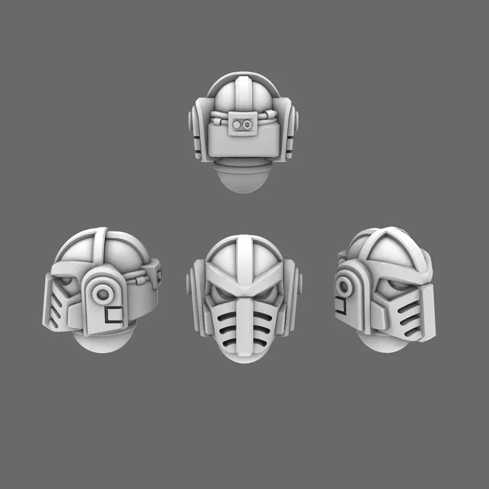 Space Knights V4 Savage Helmet X 10 - BW Terrain & Forge