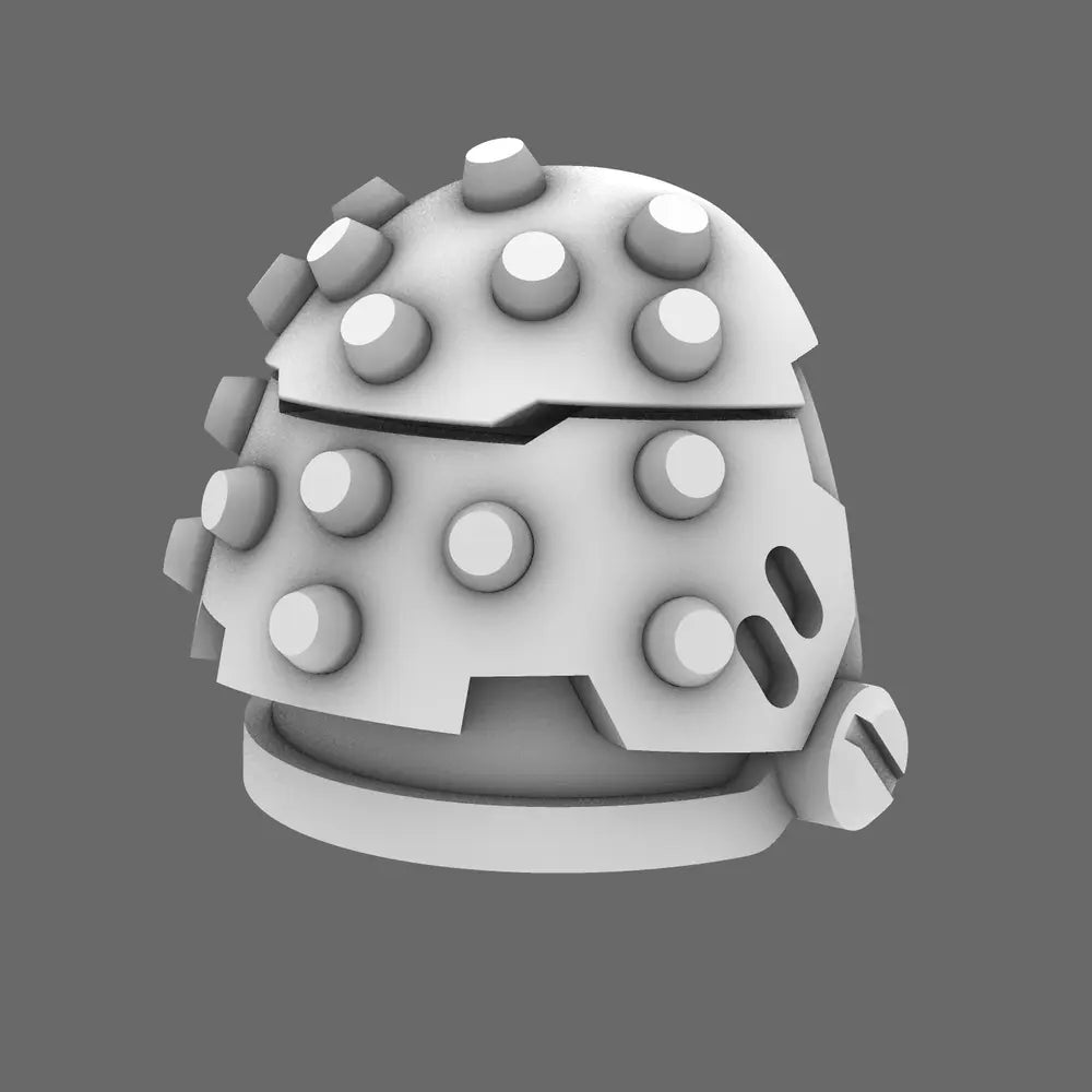 Space Knights V5 Defiant Studded Shoulder Pads Type D X 10 - BW Terrain & Forge