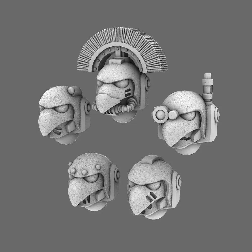 Space Knights V6 Stroud Helmets - BW Terrain & Forge